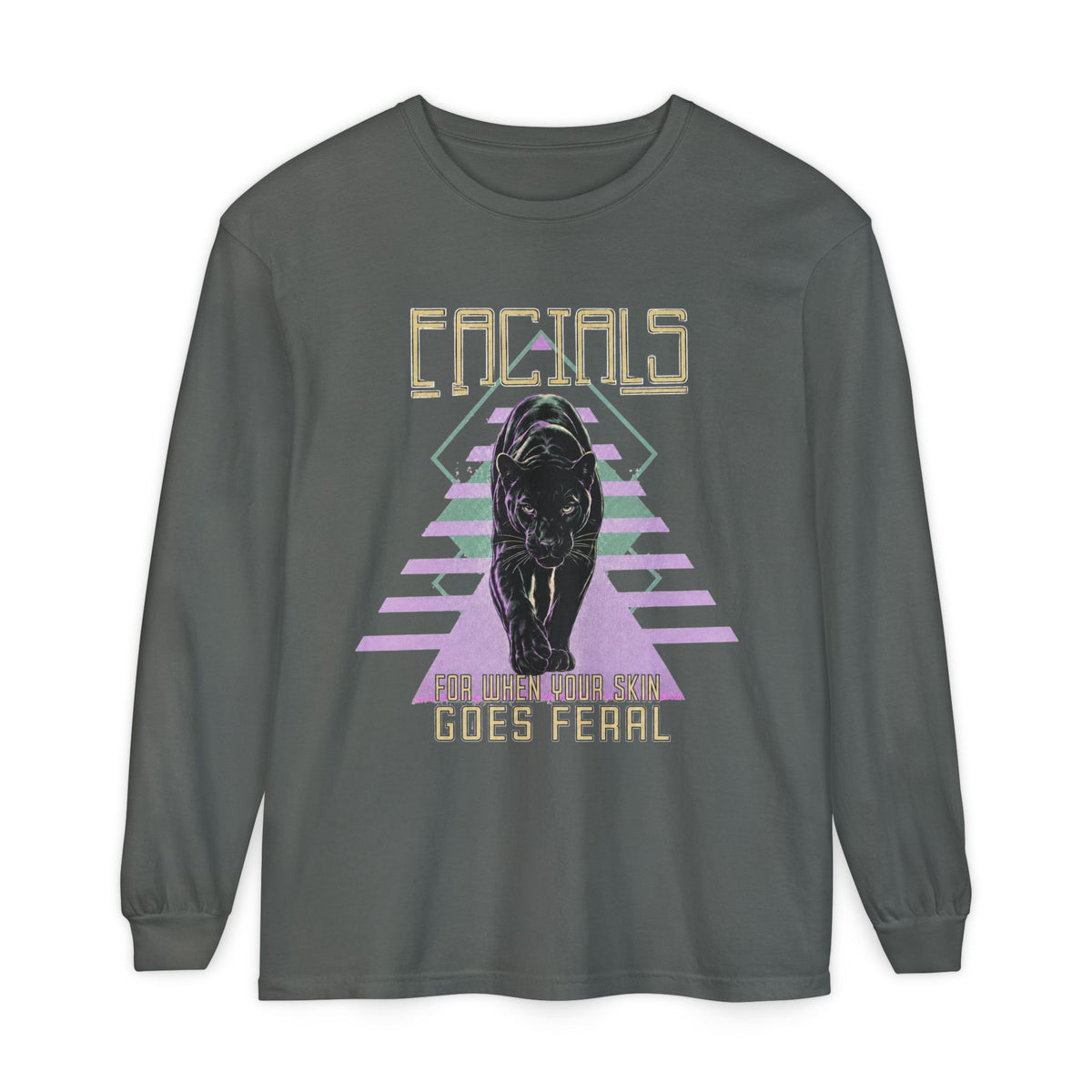 Esthetician Long Sleeve Shirt from Phoryor Skin, detail of the graphic