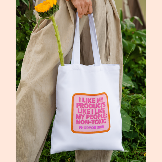 "I like my products like I like my people NON TOXIC" Canvas Tote