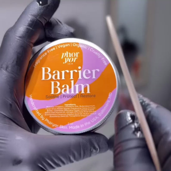 Phoryor Barrier Balm stick on body skin
